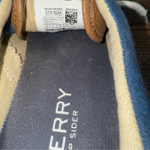 SPERRY Mens Shoes Top Sider Size 9 Blue Halyard Sneakers Low Top Lace Up Low - Picture 8 of 9